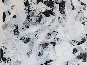 "Jaskółki" 90x90 cm - ręcznie malowany obraz abstrakcyjny - zdjęcie od Studio Plama - Agnieszka Potocka-Makoś