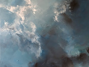 Kawałek nieba - akryl na płótnie 90x90 cm - zdjęcie od Studio Plama - Agnieszka Potocka-Makoś
