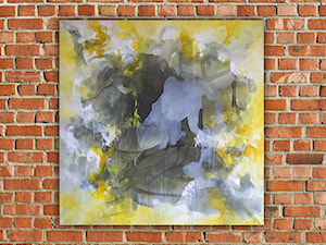 Synergia - ręcznie malowany obraz abstrakcyjny 80x80 cm - zdjęcie od Studio Plama - Agnieszka Potocka-Makoś