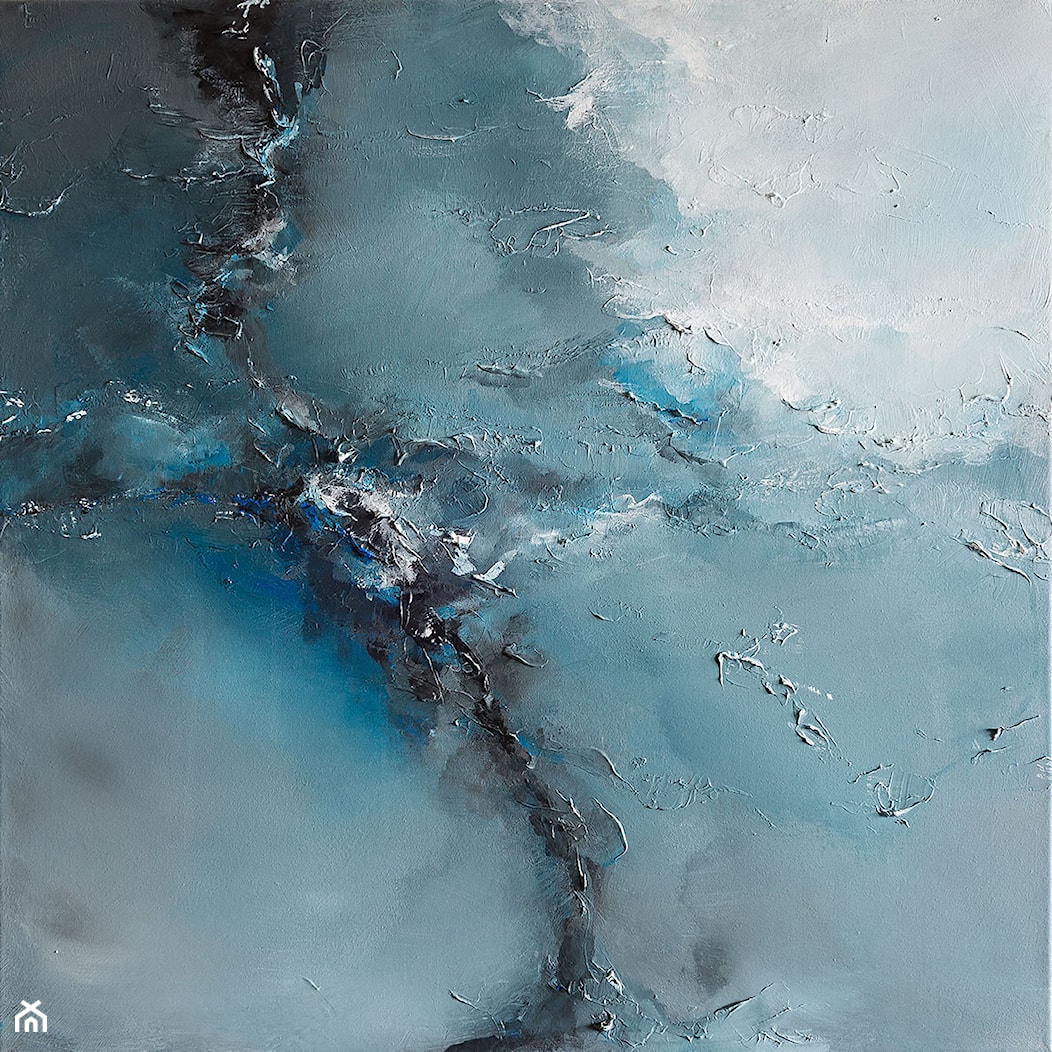 Ocean - 70x70 cm ręcznie malowany obraz - zdjęcie od Studio Plama - Agnieszka Potocka-Makoś - Homebook