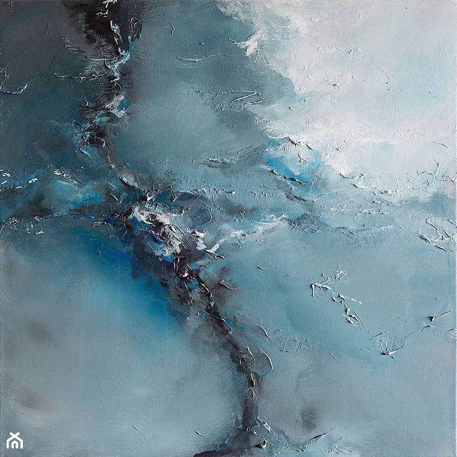 Ocean - 70x70 cm ręcznie malowany obraz - zdjęcie od Studio Plama - Agnieszka Potocka-Makoś