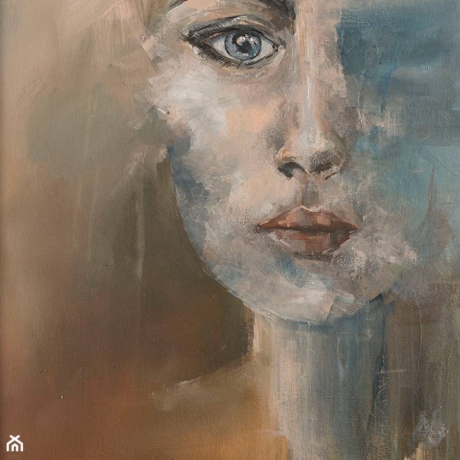 Ręcznie malowany obraz Portret Pierwsza Pani - 50x70 cm - zdjęcie od Studio Plama - Agnieszka Potocka-Makoś