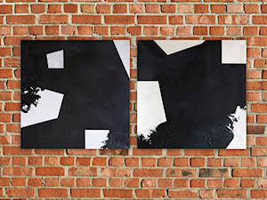 2 obrazy "Przesilenie" 70x70 cm - czarno-białe - zdjęcie od Studio Plama - Agnieszka Potocka-Makoś