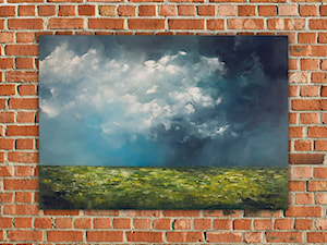 Duży krajobraz ręcznie malowany 120x170 cm - zdjęcie od Studio Plama - Agnieszka Potocka-Makoś