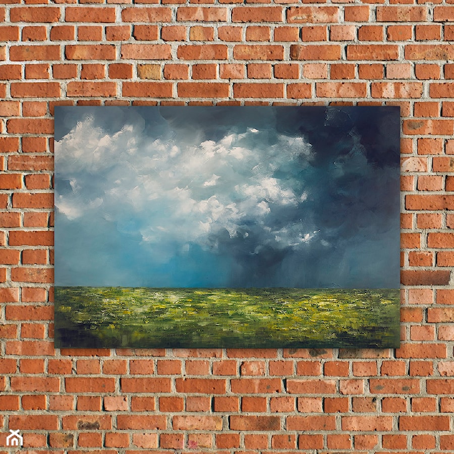 Duży krajobraz ręcznie malowany 120x170 cm - zdjęcie od Studio Plama - Agnieszka Potocka-Makoś