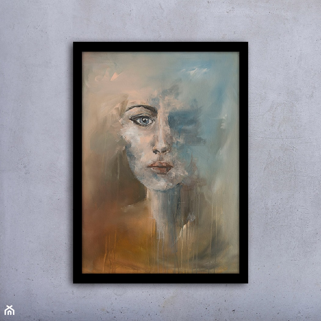 Ręcznie malowany obraz Portret Pierwsza Pani - 50x70 cm - zdjęcie od Studio Plama - Agnieszka Potocka-Makoś - Homebook