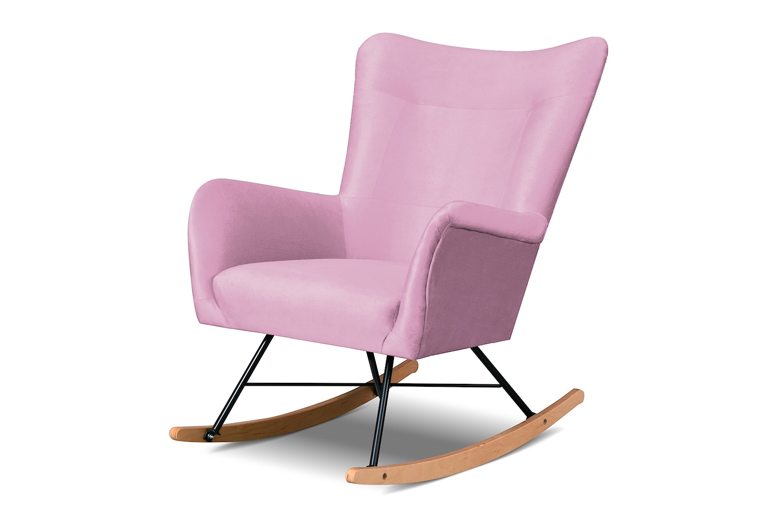 Bujak różowy fotel do karmienia - fotel Olo nogi bujane - zdjęcie od zpuh.meblomar - Homebook
