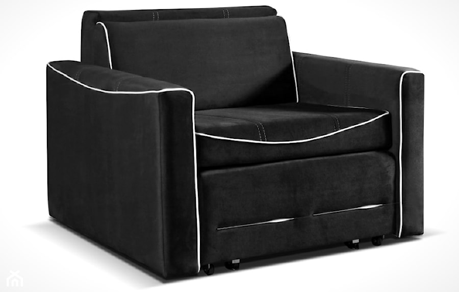 Czarna sofa IZA BIS 1R - zdjęcie od zpuh.meblomar