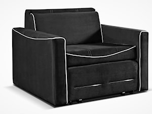Czarna welwetowa sofa IZA BIS 1R - zdjęcie od zpuh.meblomar