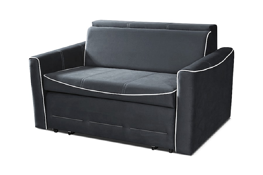 Szara sofa welwetowa IZA BIS 2R - zdjęcie od zpuh.meblomar