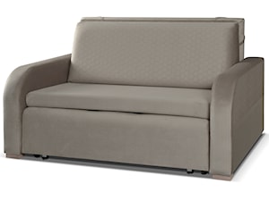 Dwuosobowa sofa pikowana brązowa welwetowa - zdjęcie od zpuh.meblomar