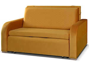 Miodowa złota żółta welwetowa sofa CITY dwusoobowa - zdjęcie od zpuh.meblomar