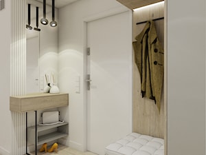 Mieszkanie z żółtymi akcentami Bielsko-Biała - Hol / przedpokój, styl nowoczesny - zdjęcie od abartula_studio