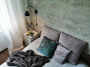Mieszkanie z nutą zieleni w Krakowie - Sypialnia, styl nowoczesny - zdjęcie od abartula_studio
