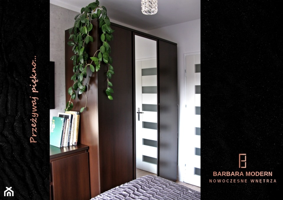 Modernizacja sypialni w bloku w Częstochowie. - zdjęcie od BARBARA MODERN - Nowoczesne Wnętrza. Barbara Liberska - Homebook