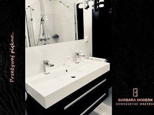 Realizacja małej łazienki w bloku mieszkalnym we Wrocławiu. - Łazienka, styl nowoczesny - zdjęcie od BARBARA MODERN - Nowoczesne Wnętrza. Barbara Liberska