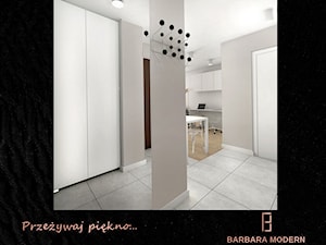 Projekt nowoczesnego mieszkania z eleganckimi, miedzianymi dodatkami. - Hol / przedpokój, styl nowoczesny - zdjęcie od BARBARA MODERN - Nowoczesne Wnętrza. Barbara Liberska