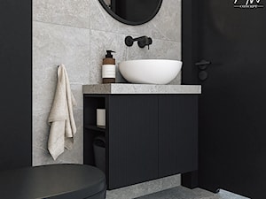 Ciemna toaleta z tapetą - zdjęcie od MW concept