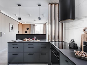 Eleganckie mieszkanie w bloku - Kuchnia, styl nowoczesny - zdjęcie od Pracownia projektowa Ideovo