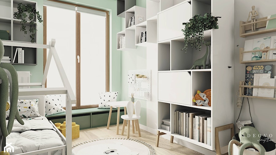 Eleganckie kolorowe mieszkanie w bloku - Pokój dziecka - zdjęcie od Pracownia projektowa Ideovo