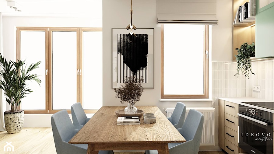 Eleganckie kolorowe mieszkanie w bloku - Salon, styl nowoczesny - zdjęcie od Pracownia projektowa Ideovo