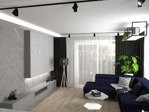 Mieszkanie 72m2 - Salon, styl nowoczesny - zdjęcie od a3projektowaniewnetrz