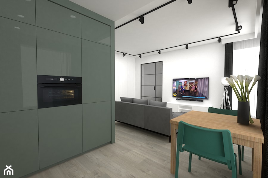 mieszkanie 43 m2 - Kuchnia, styl industrialny - zdjęcie od a3projektowaniewnetrz