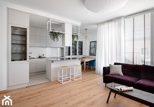 APARTAMENT RAJSKA II GDAŃSK - Salon, styl skandynawski - zdjęcie od Monika Wierzba-Krygiel, Architektura i Wnętrza