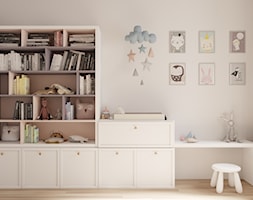 Apartament w Warszawie - Średni biały pokój dziecka dla dziecka dla chłopca dla dziewczynki, styl ... - zdjęcie od OSOM. - Homebook