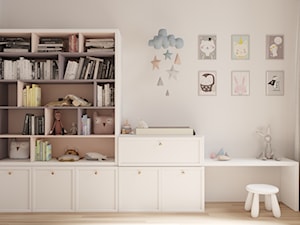 Apartament w Warszawie - Średni biały pokój dziecka dla dziecka dla chłopca dla dziewczynki, styl nowoczesny - zdjęcie od OSOM.