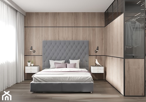 Apartament w Warszawie - Średnia biała sypialnia, styl nowoczesny - zdjęcie od OSOM.