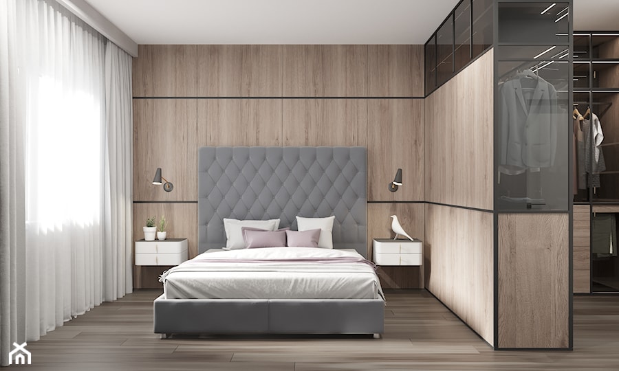 Apartament w Warszawie - Średnia biała sypialnia, styl nowoczesny - zdjęcie od OSOM.