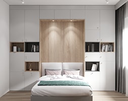 Apartament w Warszawie - Średnia biała sypialnia, styl minimalistyczny - zdjęcie od OSOM. - Homebook