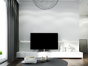 WORONICZA - Średni biały salon, styl nowoczesny - zdjęcie od KAEL Architekci