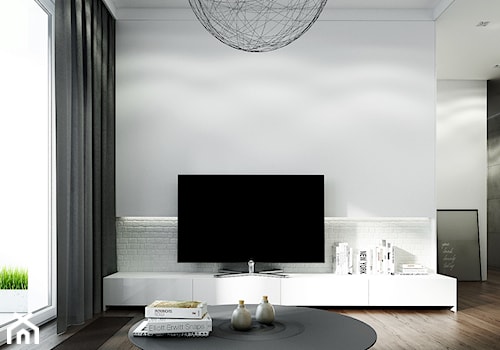 WORONICZA - Średni biały salon, styl nowoczesny - zdjęcie od KAEL Architekci