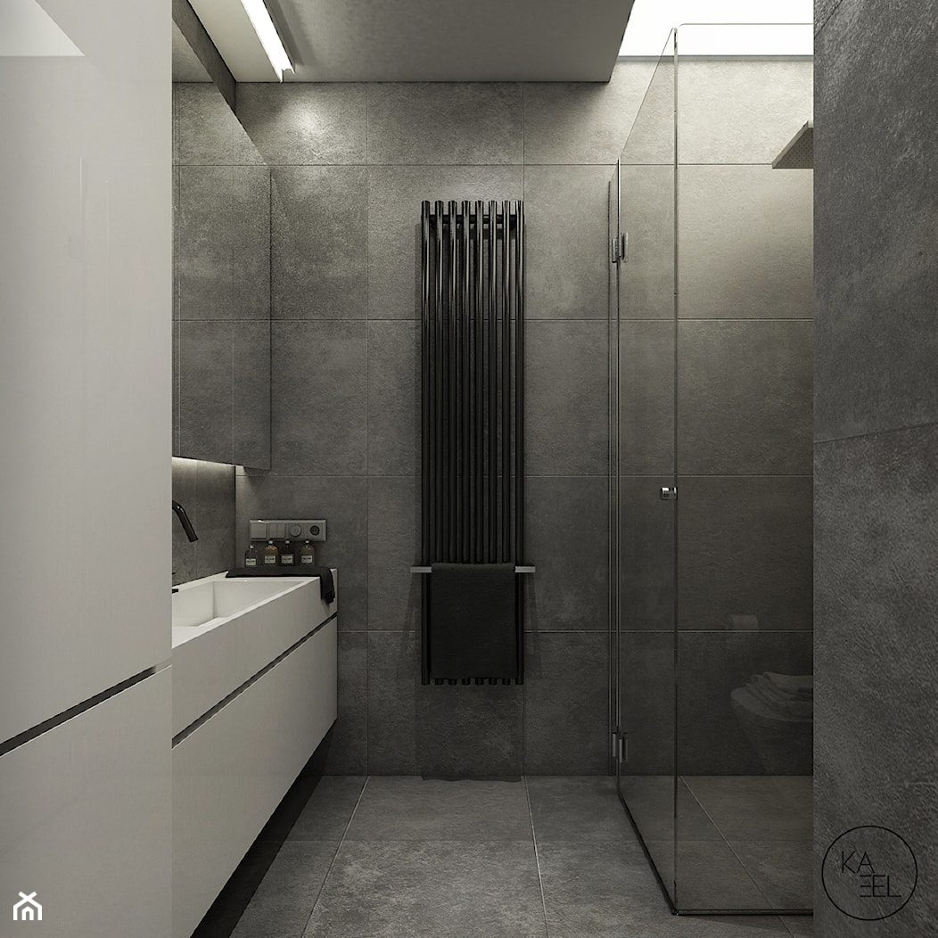 WORONICZA - Średnia bez okna łazienka, styl minimalistyczny - zdjęcie od KAEL Architekci - Homebook
