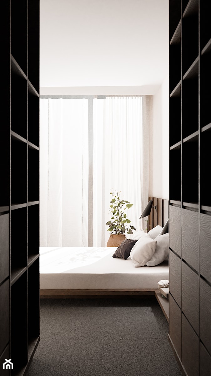 Sypialnia z szafami - zdjęcie od Hard Design