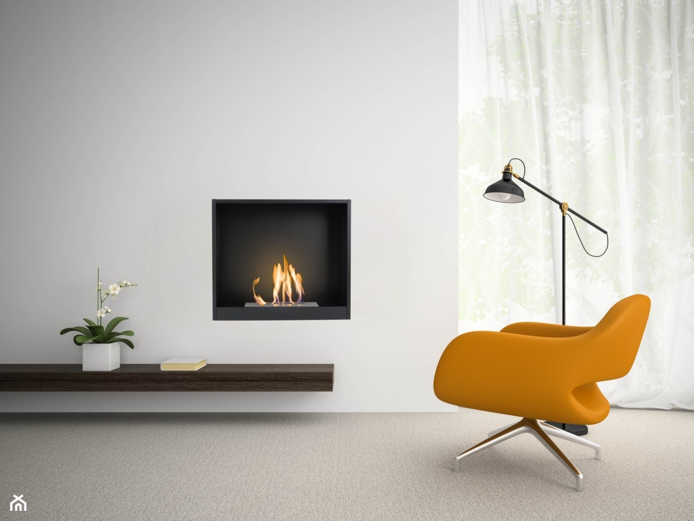 Salon, styl minimalistyczny - zdjęcie od kominek-elektryczny - Homebook