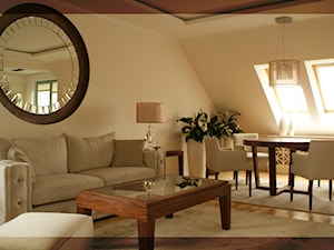 Dwupoziomowy apartament - Salon, styl nowoczesny - zdjęcie od M DESIGN - projektowanie i aranżacja wnętrz