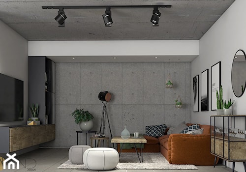 WNĘTRZE APARTAMENTU - Salon, styl nowoczesny - zdjęcie od AROUND DESIGN