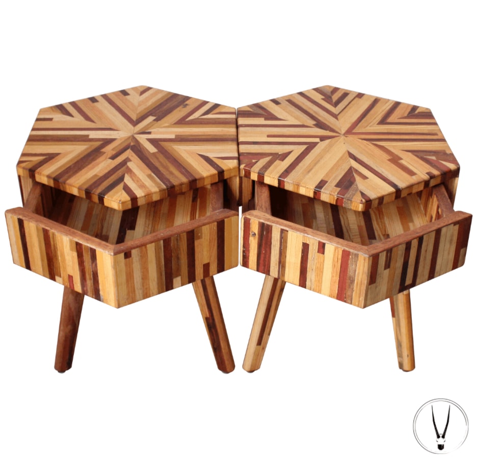 Duomos Upcycled Side Tables - zdjęcie od Rustiko Imports - Meble Zero Waste - Homebook