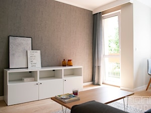 Dwupokojowe mieszkanie w Raciborzu - Salon, styl nowoczesny - zdjęcie od nanoSTUDIO