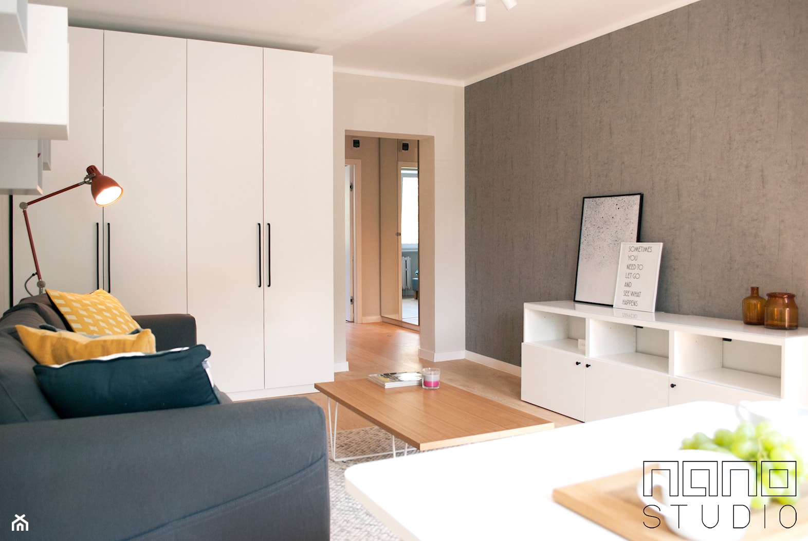 Dwupokojowe mieszkanie w Raciborzu - Salon, styl nowoczesny - zdjęcie od nanoSTUDIO - Homebook