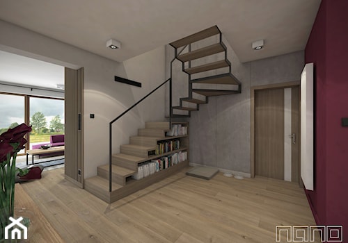 Dom w Olkuszu 2 - Schody, styl nowoczesny - zdjęcie od nanoSTUDIO