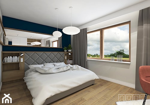dom w Żorach - Średnia szara sypialnia, styl nowoczesny - zdjęcie od nanoSTUDIO