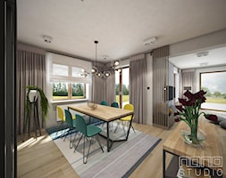 Dom w Olkuszu 2 - Średnia szara jadalnia jako osobne pomieszczenie, styl nowoczesny - zdjęcie od nanoSTUDIO - Homebook