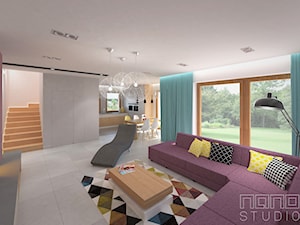 dom w Raciborzu - Salon, styl nowoczesny - zdjęcie od nanoSTUDIO