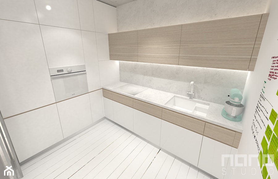 białe mieszkanie - Kuchnia, styl nowoczesny - zdjęcie od nanoSTUDIO