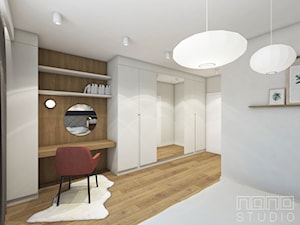 dom w Żorach - Średnia biała sypialnia, styl nowoczesny - zdjęcie od nanoSTUDIO