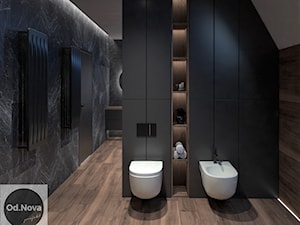 Łazienka w ciemnej kolorystyce - zdjęcie od Od.Nova.Projekt